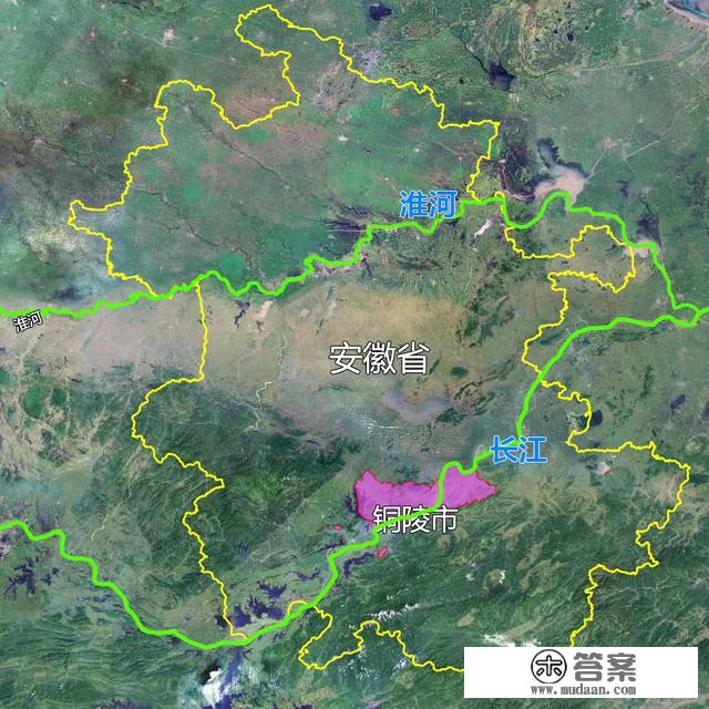 6张地形图，快速了解安徽省铜陵各市辖区县