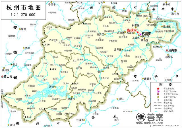 浙江省各市、县地图