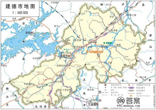 浙江省各市、县地图