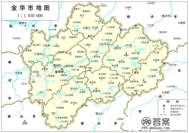 浙江省各市、县地图