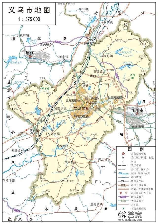 浙江省各市、县地图