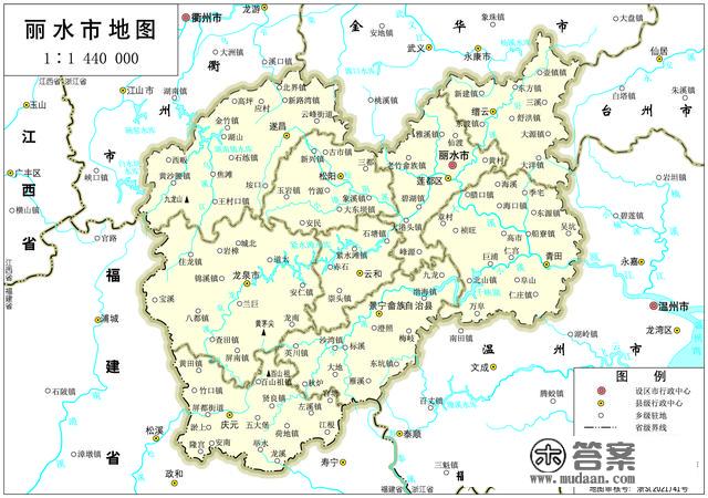 浙江省各市、县地图