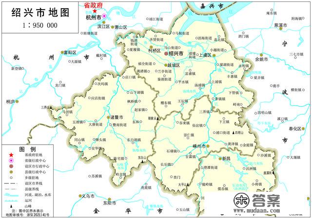 浙江省各市、县地图