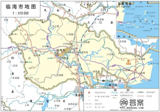 浙江省各市、县地图