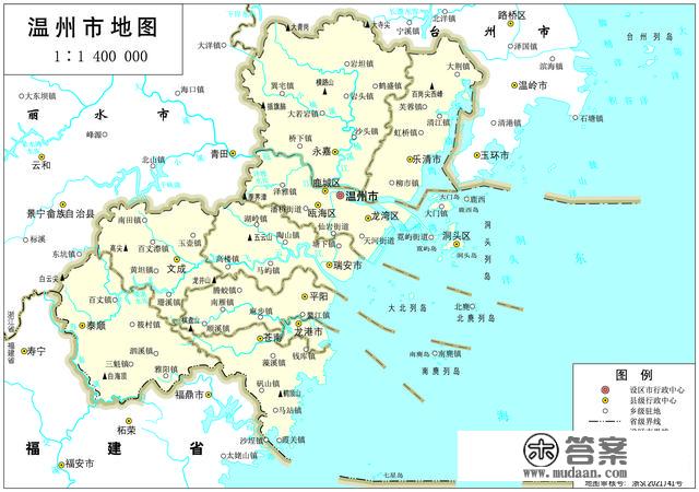 浙江省各市、县地图