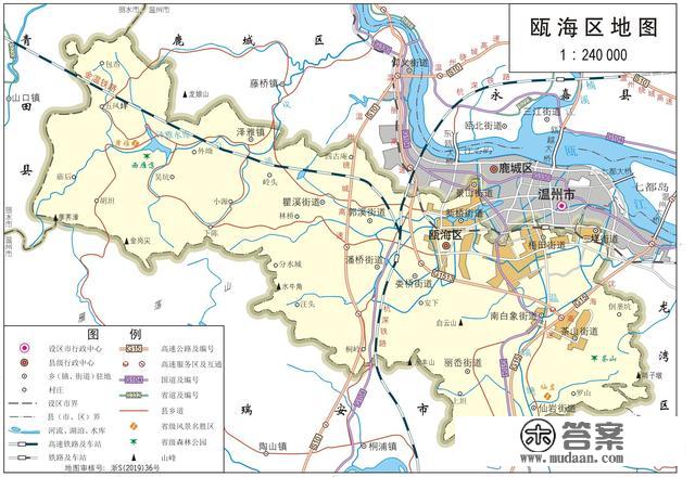 浙江省各市、县地图