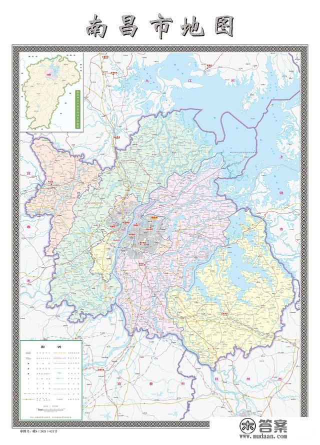 江西省各市、县地图