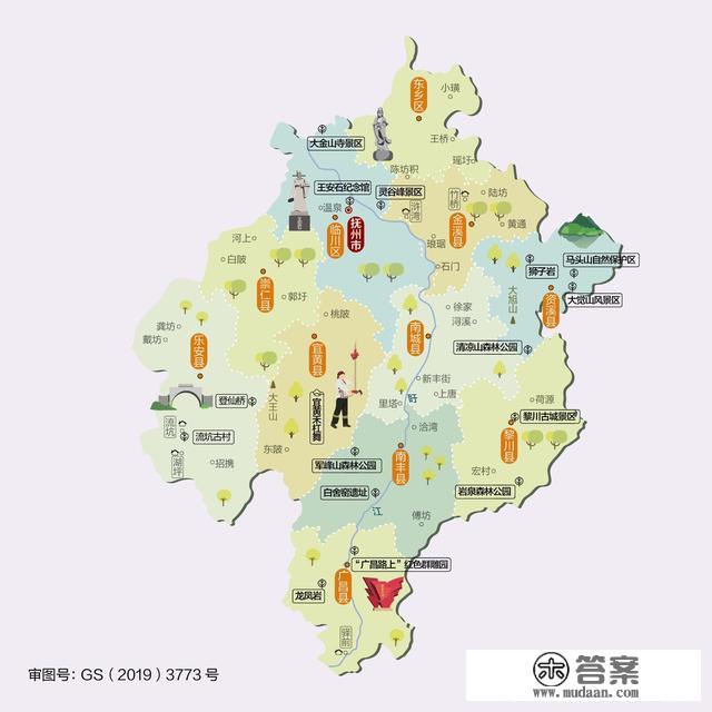 江西省各市、县地图