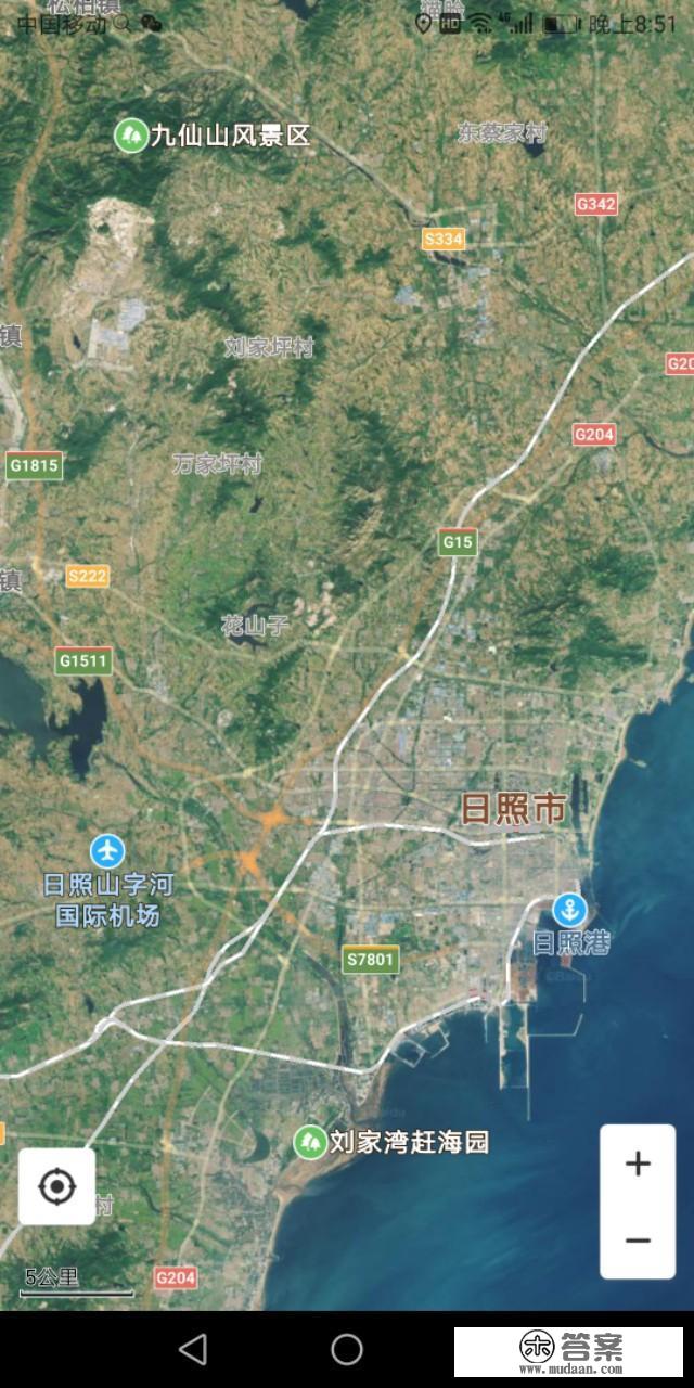 山东各市同比例下的卫星城市图（五公里）哪个是你的最爱！