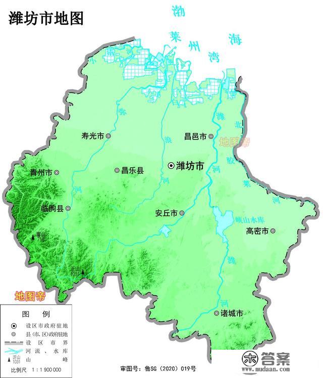 17张地形图，快速了解山东省各市