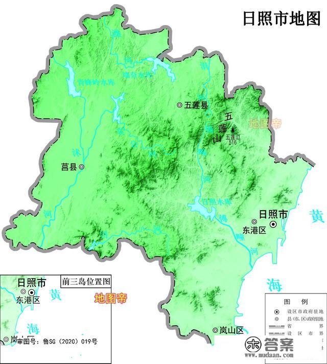 17张地形图，快速了解山东省各市