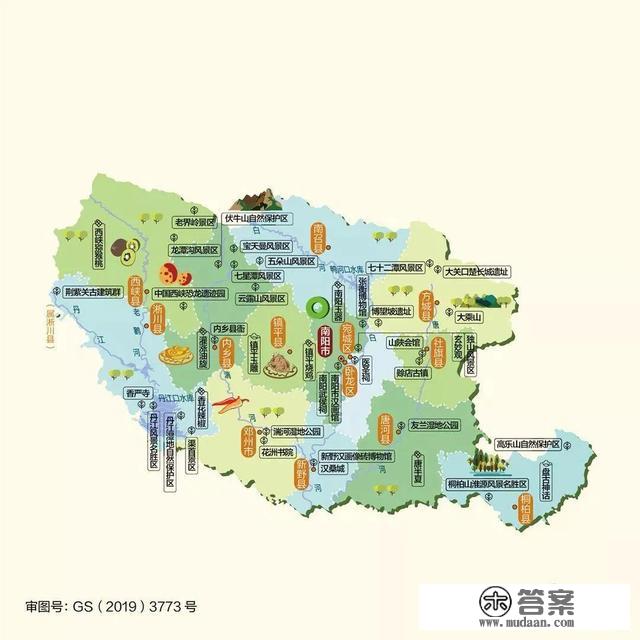 河南省旅游地图，每个地区都有哈，抓紧时间来收藏