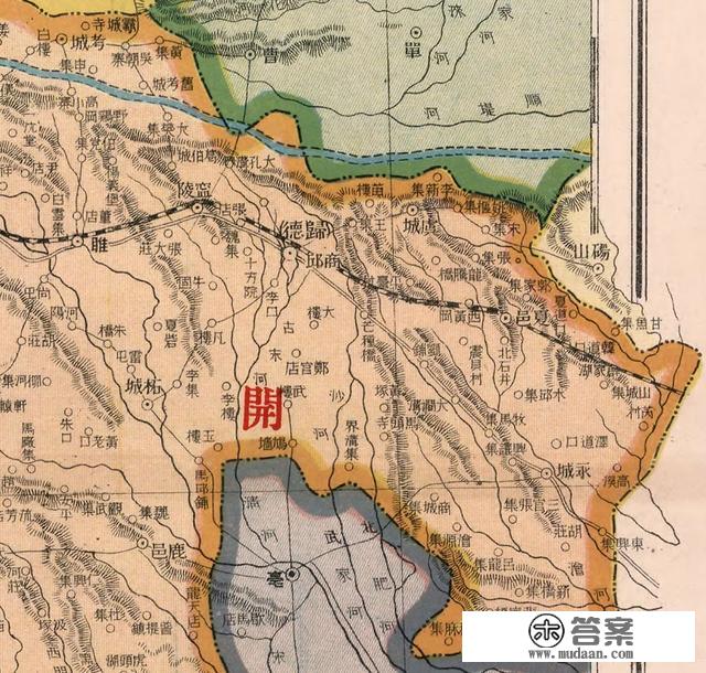 105年前，河南省老地图，精确到村镇，快来看看有您家乡吗？