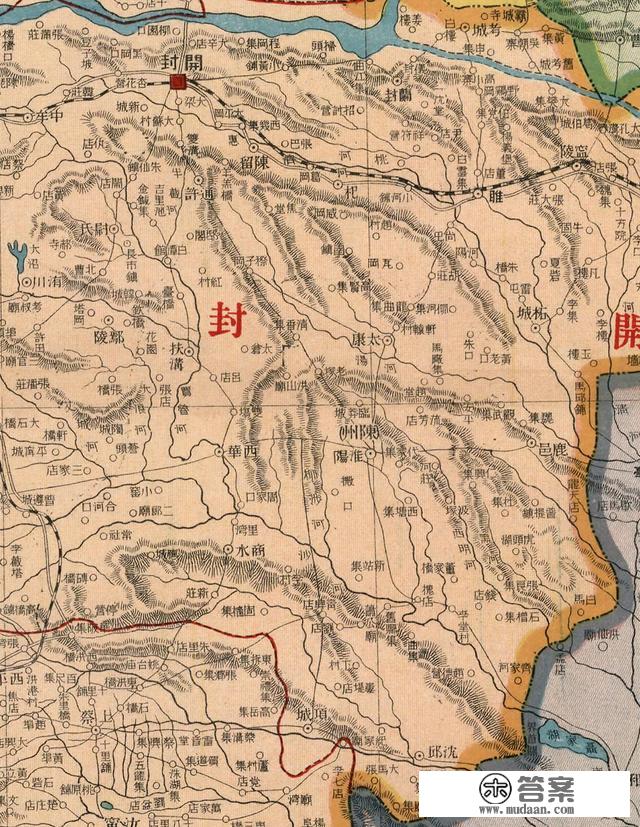 105年前，河南省老地图，精确到村镇，快来看看有您家乡吗？