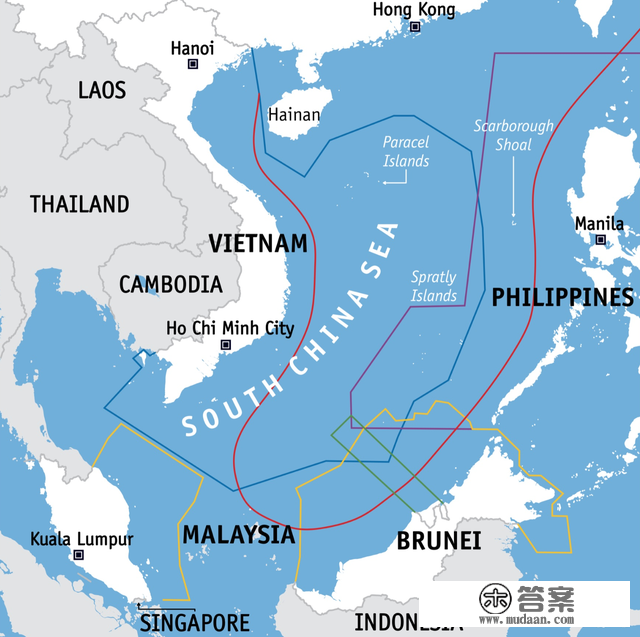 看看其他国家宣称的专属经济区，就能明白南海为何经常引发矛盾