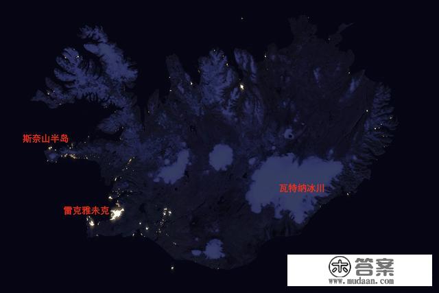 一组高清地图，带你俯瞰冰岛美景：冰川、火山、极光