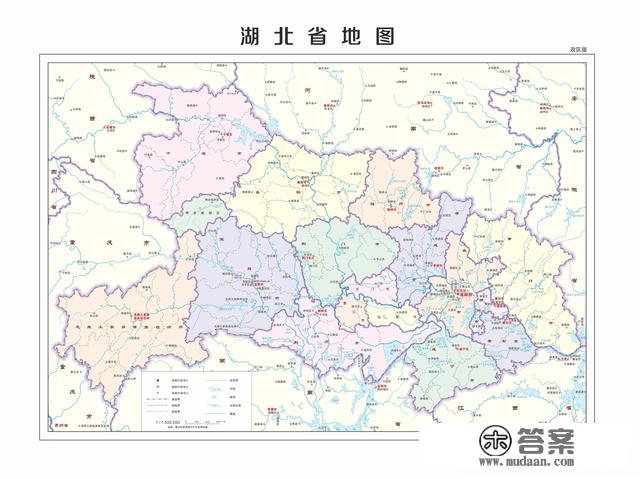 湖北省各市（州）、县地图