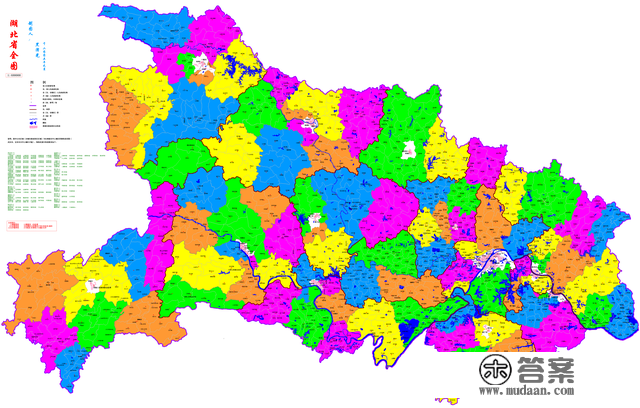 湖北省各市（州）、县地图