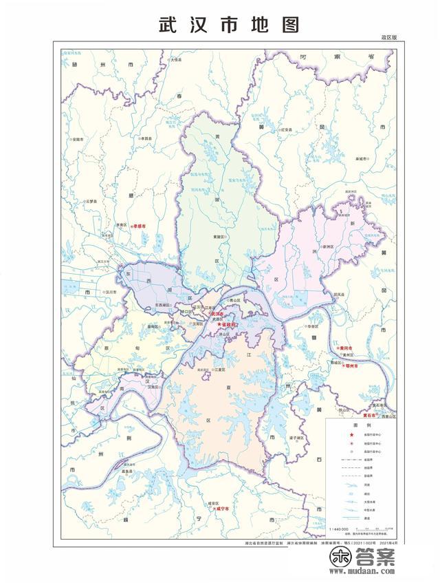 湖北省各市（州）、县地图