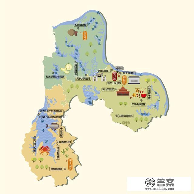 湖北省各市（州）、县地图