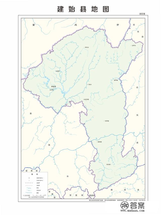 湖北省各市（州）、县地图