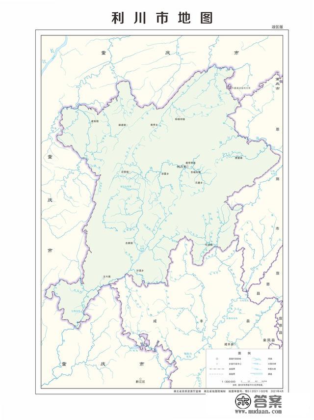 湖北省各市（州）、县地图