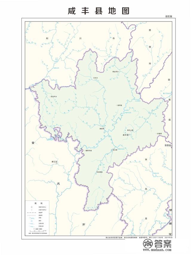 湖北省各市（州）、县地图