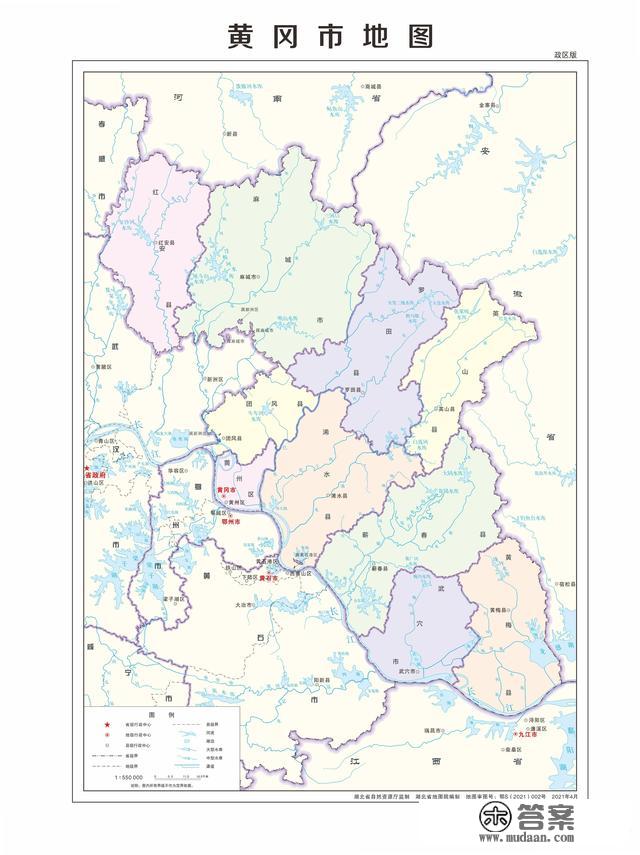 湖北省各市（州）、县地图