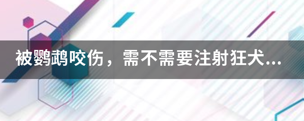 被鹦鹉咬伤，需不需要打针狂犬疫苗