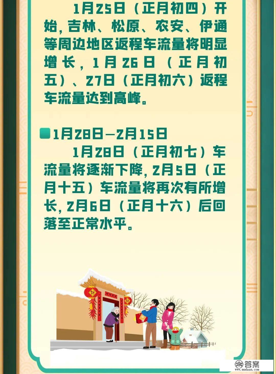 【高速免费时间是？】2023年春运期间吉林省高速公路出行指南！