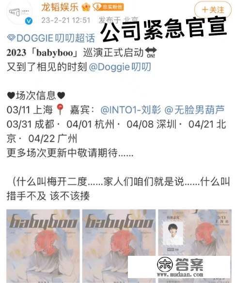 Doggie曲播变乱下播！告急官宣处置！