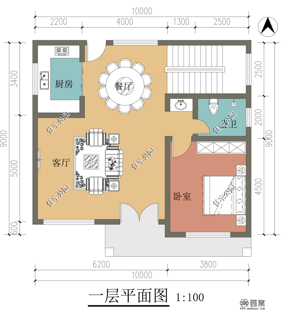 主体造价18万，10×10米二层欧式小别墅