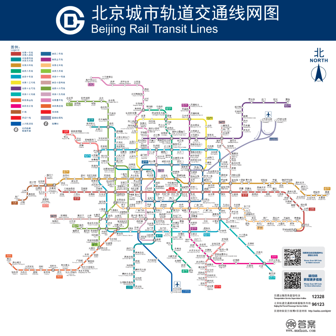 北京城市轨道交通线网图，最新版公布！高清图下载入口→