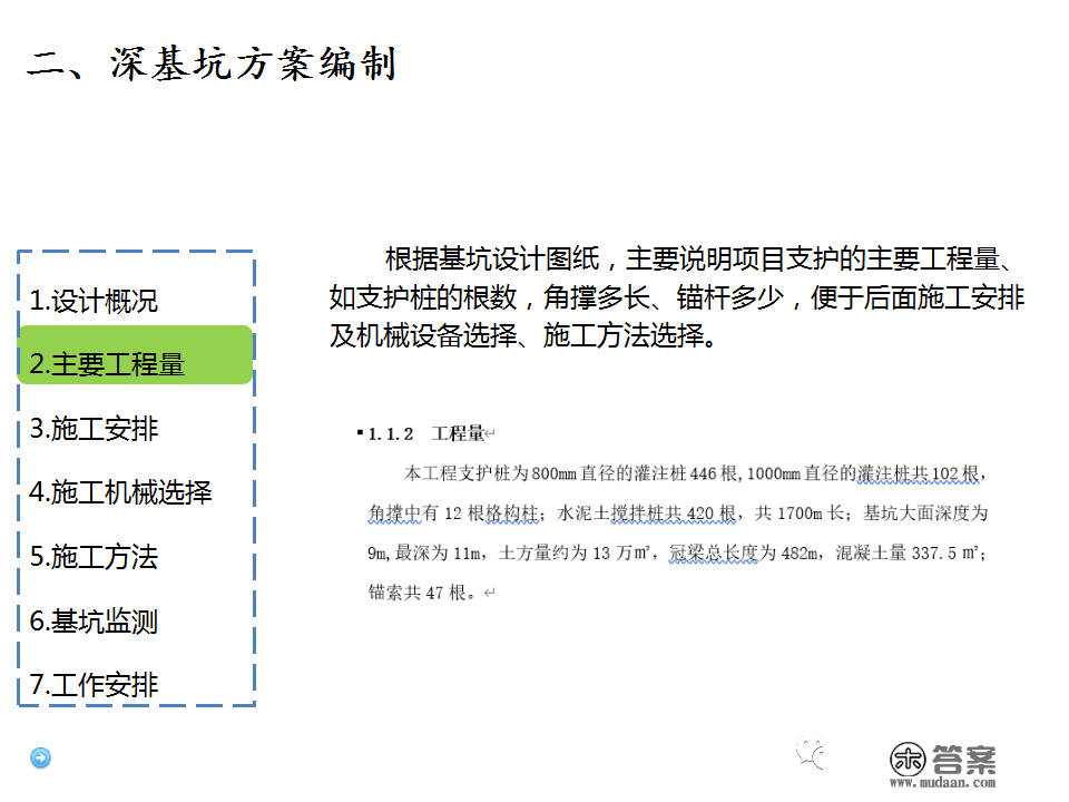 深基坑施工计划、施工办法体例，127页PPT下载！