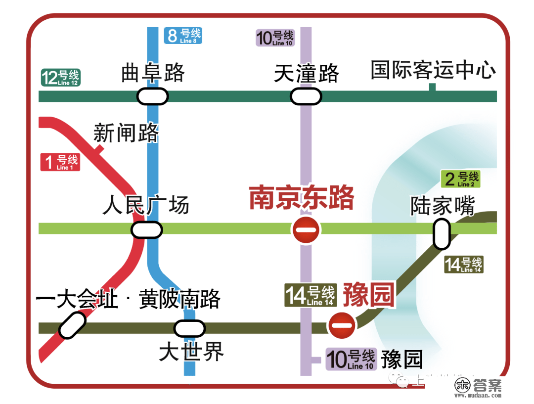 【留意】今晚8点起至运营完毕，2、10号线南京东路站及14号线豫园站施行封站