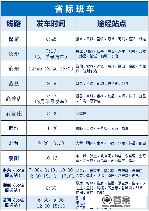 德州汽车总站发布最新班次信息