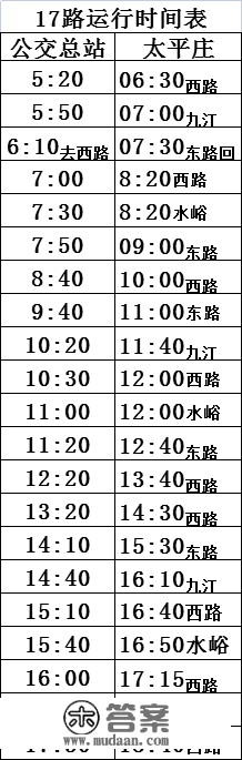 迁安发布最新公交运行时刻表