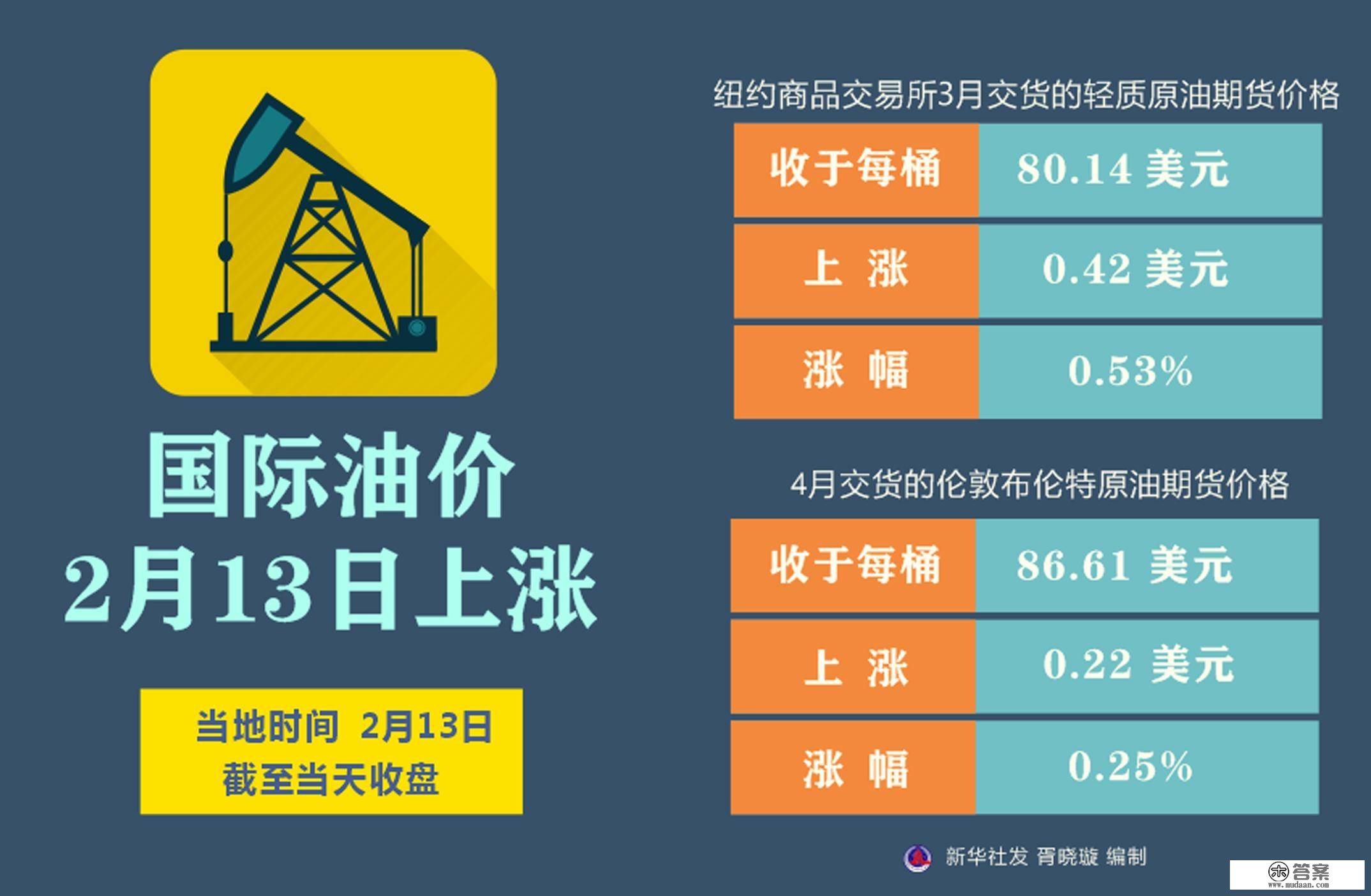 （图表）［财经·行情］国际油价2月13日上涨