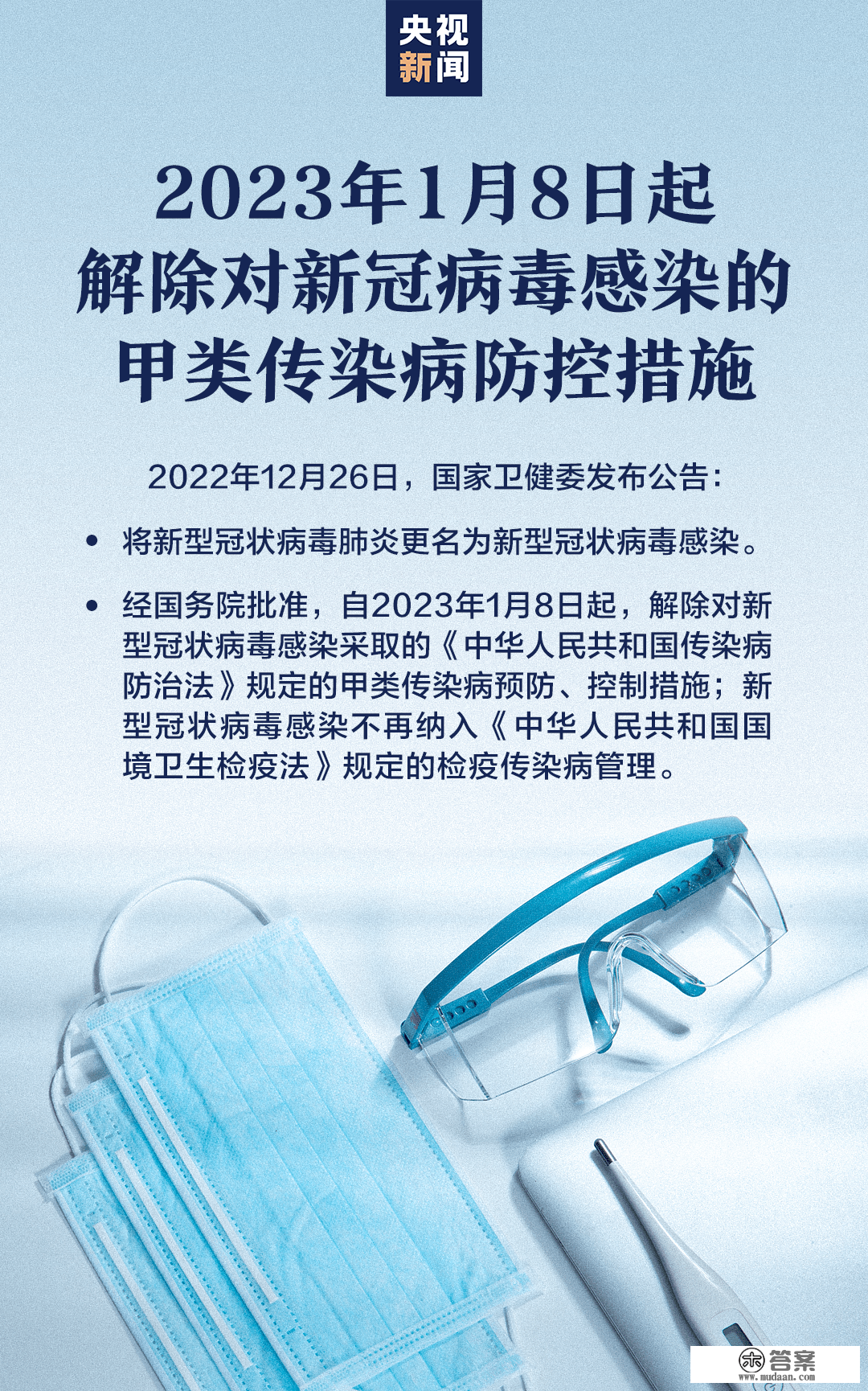 国度卫健委：新冠肺炎改名为新冠传染，将解除对新冠传染的甲类流行症防控办法