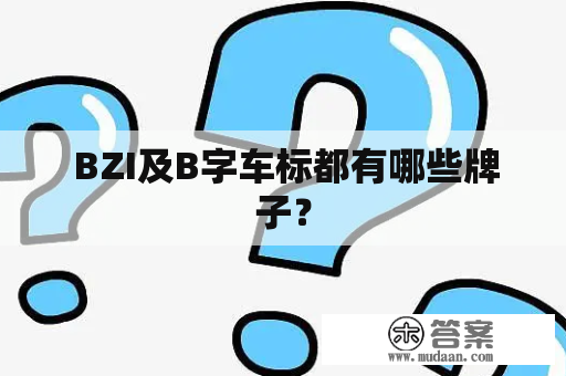  BZI及B字车标都有哪些牌子？