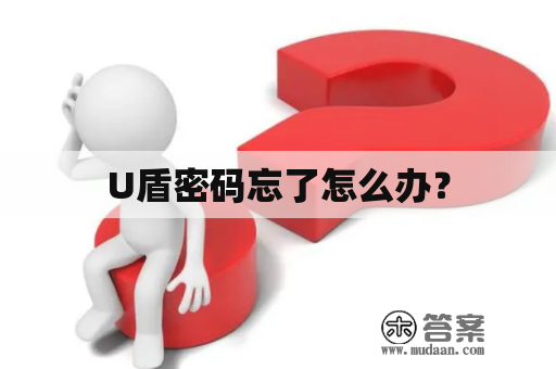 U盾密码忘了怎么办？