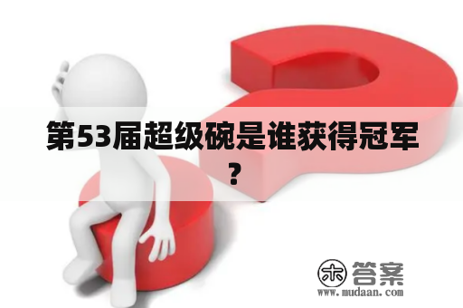 第53届超级碗是谁获得冠军？