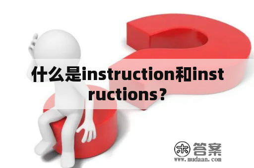 什么是instruction和instructions？