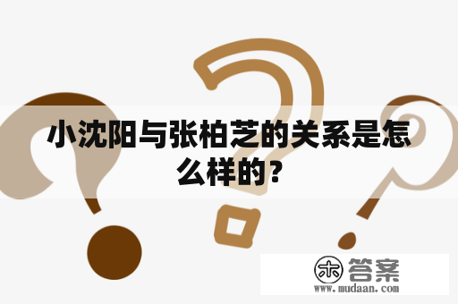 小沈阳与张柏芝的关系是怎么样的？