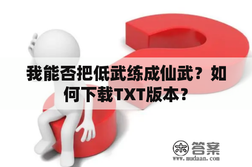 我能否把低武练成仙武？如何下载TXT版本？