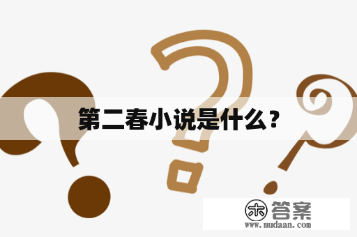 第二春小说是什么？