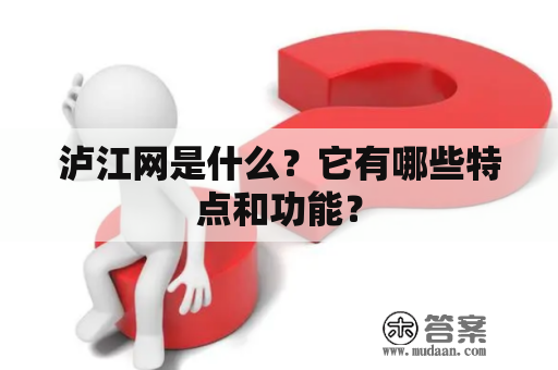 泸江网是什么？它有哪些特点和功能？