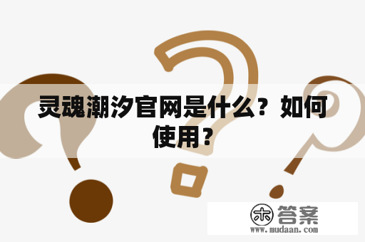 灵魂潮汐官网是什么？如何使用？