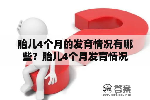 胎儿4个月的发育情况有哪些？胎儿4个月发育情况