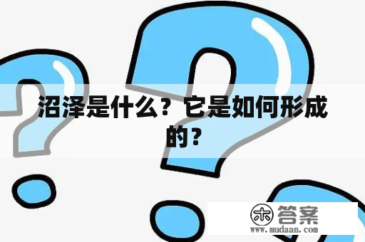 沼泽是什么？它是如何形成的？